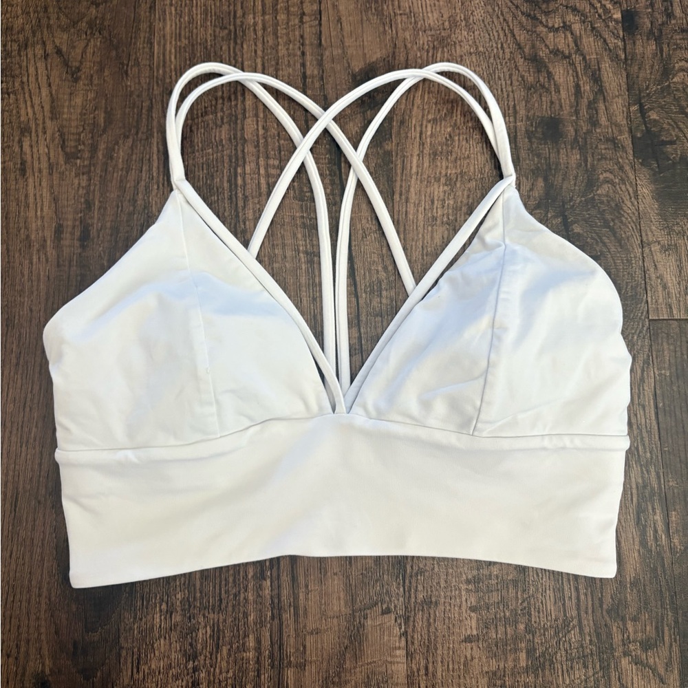 White LuluLemon Sports Bra Size 6